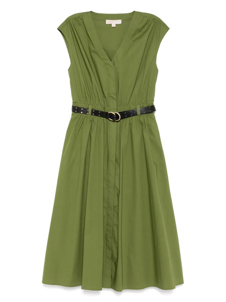  Michael Michael Kors Midi Poplin Dress - Green 