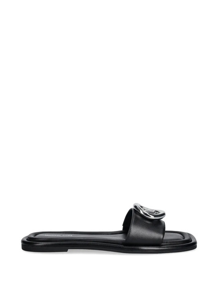  Michael Michael Kors Milan Logo-plaque Flat Sandals - Black 