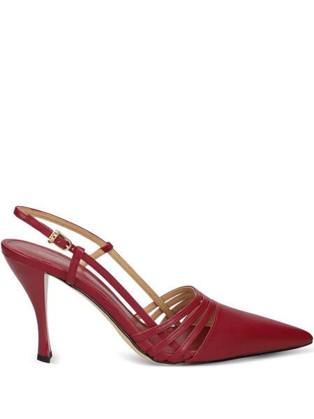  Michael Michael Kors 88mm Haisley Pointed-toe Strappy Slingback Pumps - Red 