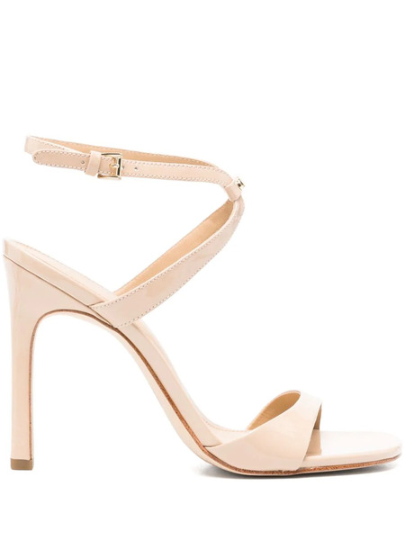  Michael Michael Kors 115mm Logo-plaque Leather Sandals - Neutrals 