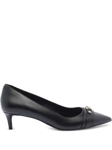  Michael Michael Kors 45mm Logo-plaque Pointed-toe Pumps - Black 