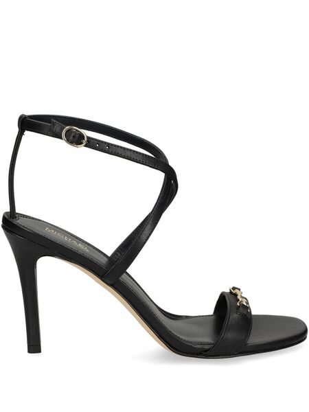  Michael Michael Kors 90mm Logo-plaque Sandals - Black 