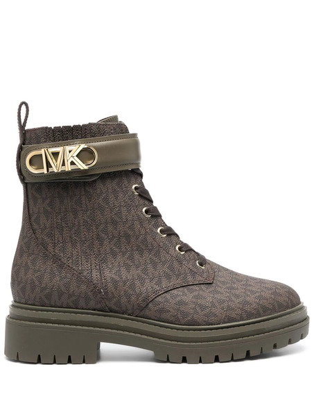  Michael Michael Kors Parkler Monogram Ankle Boots - Brown 