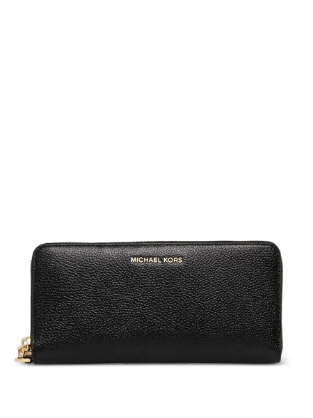  Michael Michael Kors Pebbled Leather Zip-around Wallet - 1 Black 