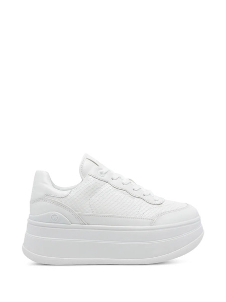  Michael Michael Kors Platform Mini Logo Hayes Trainers - White 