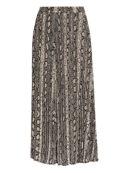  Michael Michael Kors Pleated Snakeskin-print Skirt - Grey 