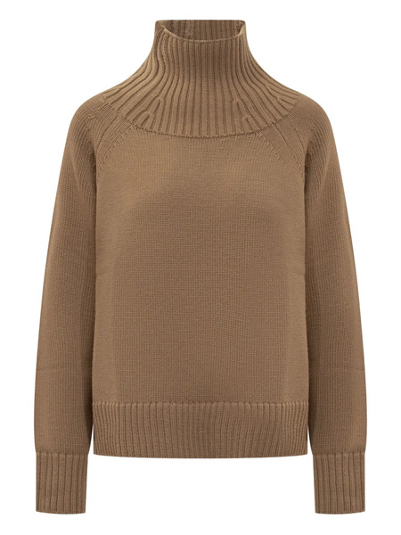  Michael Michael Kors Ribbed Funnel-neck Sweater - Brown 