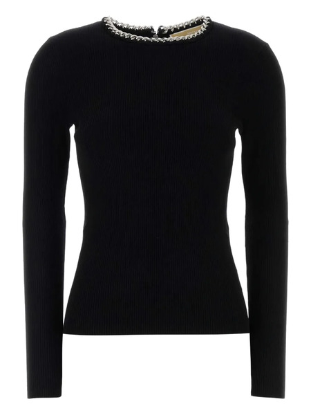  Michael Michael Kors Ribbed Long-sleeve Top - Black 