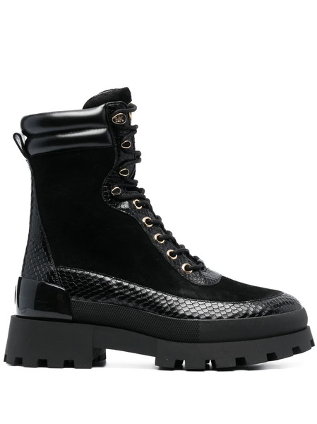  Michael Michael Kors Rowan Lace-up Leather Boots - Black 