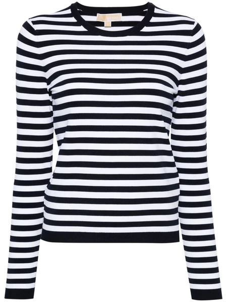  Michael Michael Kors Striped Fine-knit Jumper - White 