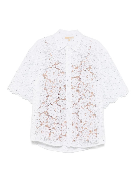  Michael Michael Kors Studded Lace Shirt - White 
