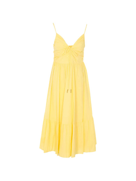  Michael Michael Kors V-neck Shoulder Strap Dress - Yellow 