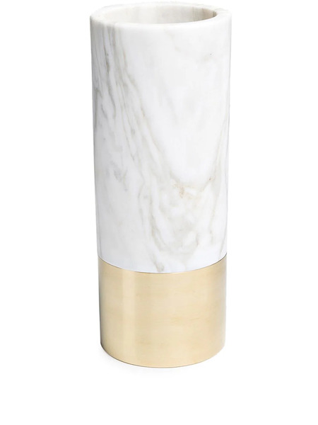  Michael Verheyden Tall Duet Marble Vase - White 