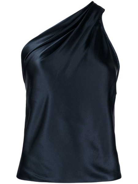  Michelle Mason Asymmetric Halterneck Silk Top - Blue 