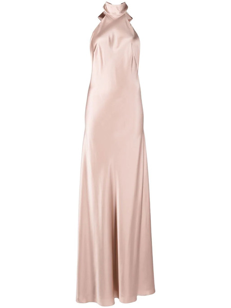  Michelle Mason Backless Halter-neck Gown - Pink 