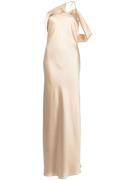  Michelle Mason Bias-cut One-shoulder Gown - Gold 