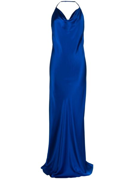  Michelle Mason Bias-cut Silk Gown - Blue 