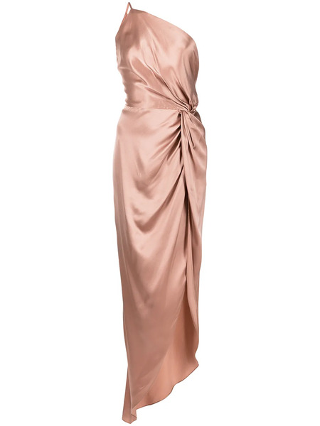  Michelle Mason Twist-knot Silk Gown - Pink 