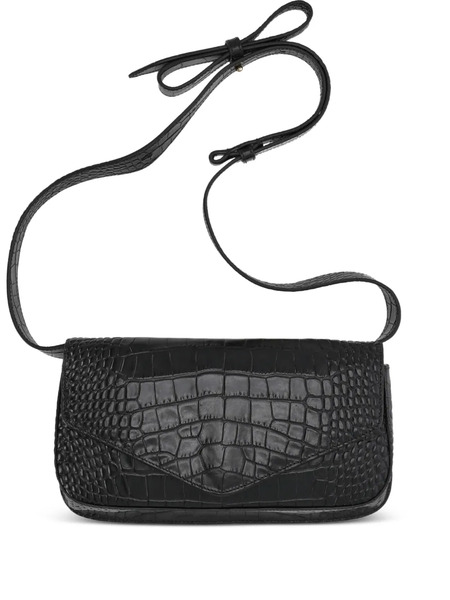  Micoli Crocodile-effect Cross Body Bag - Black 