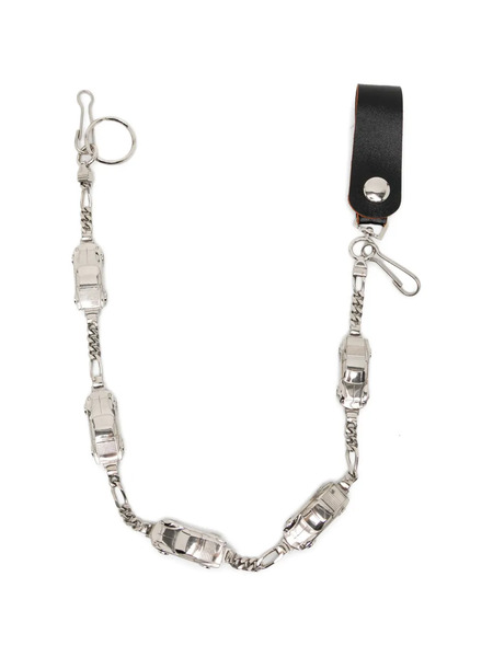  Midorikawa Car-motif Chain Keyring - Silver 