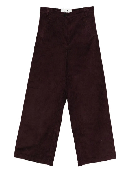  Mii Corduroy Straight-leg Trousers - Red 
