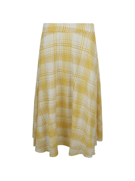  Mii Corfu Checked Skirt - White 