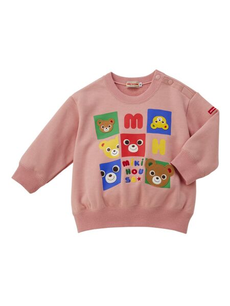  Miki House Bear Sweatshirt - Pink 