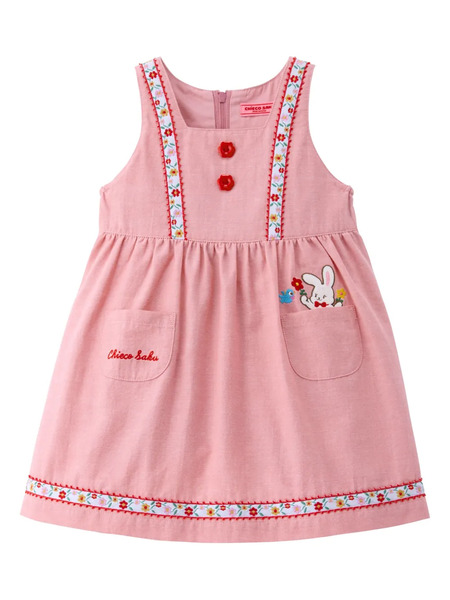  Miki House Embroidered Dress - Pink 