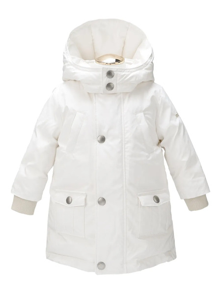  Miki House Hooded Puffer Jacket - White 