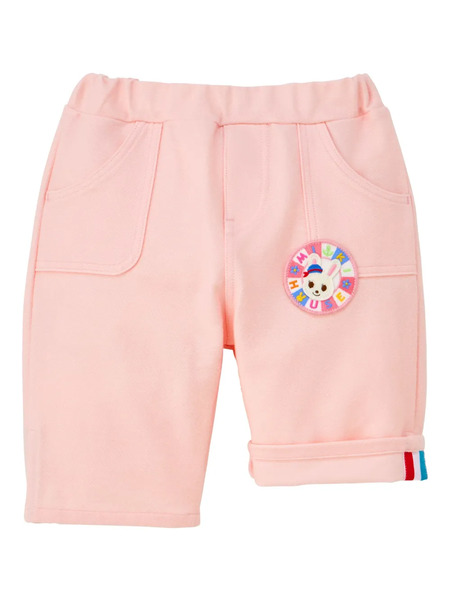  Miki House Rabbit-patch Shorts - Pink 