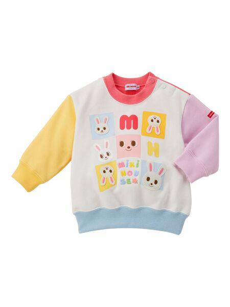  Miki House Rabbit-print Sweatshirt - White 