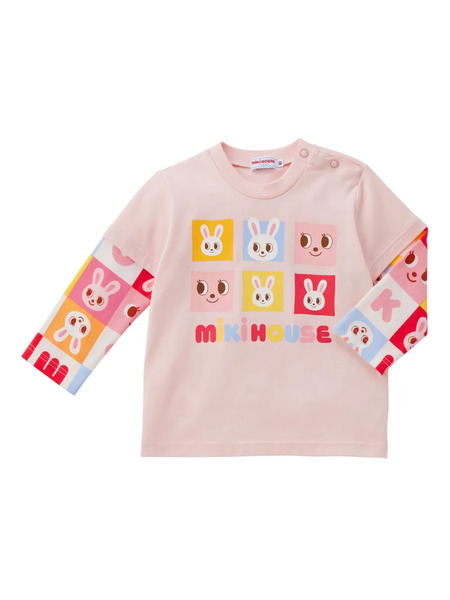  Miki House Rabbit-print T-shirt - Pink 