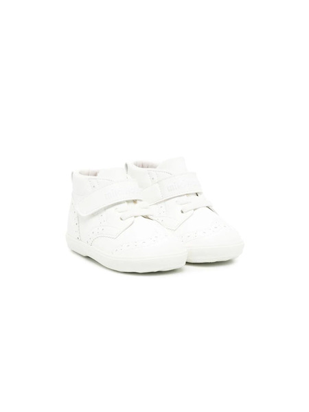  Miki House Touch-strap Lace-up Sneakers - White 