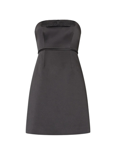  Milly Robin Duchess Bow-embellishment Mini Dress - Black 