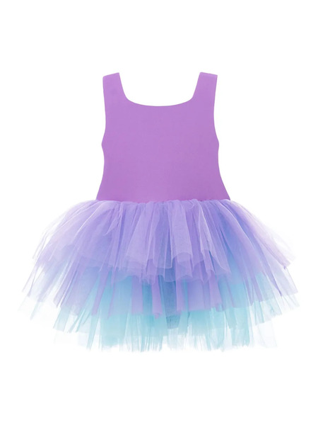  Mimi Tutu Lilian Square-neck Tutu Dress - Purple 