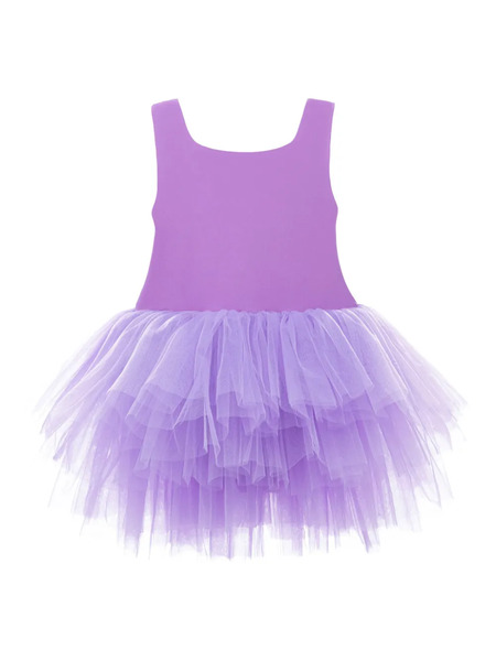  Mimi Tutu Square-neck Sleeveless Tutu Dress - Purple 