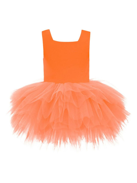  Mimi Tutu Square-neck Tutu Dress - Orange 