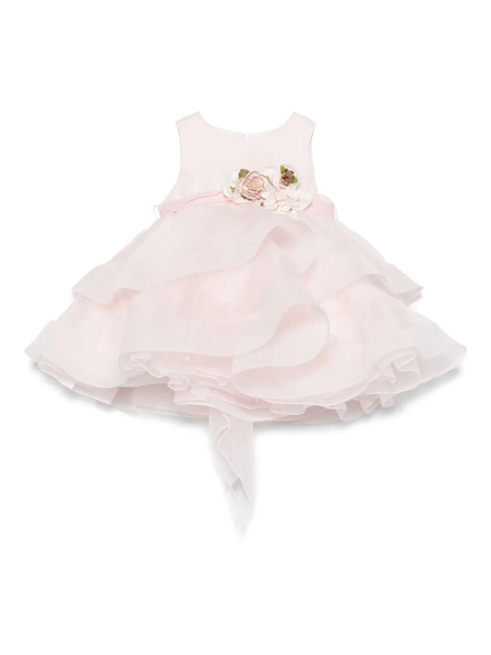  Mimilù Floral-appliqué Dress - Pink 