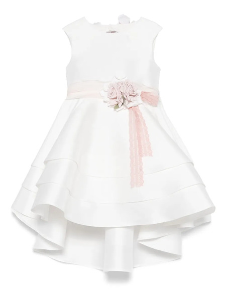  Mimilù Floral-appliqué Dress - White 