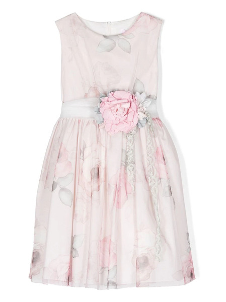  Mimilù Floral-applique Sleeveless Dress - Pink 