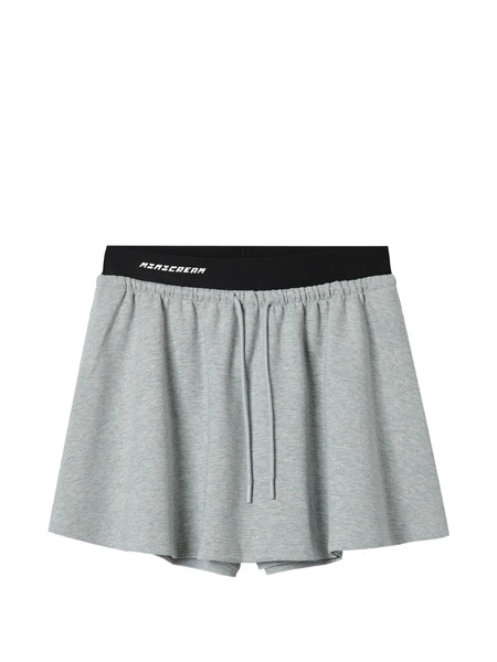  Mini Cream Drawstring Skirt - Grey 
