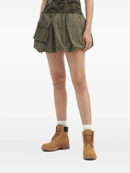  Mini Cream Elasticated Balloon Mini Skirt - Green 