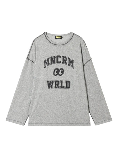  Mini Cream Graphic-print Cotton Top - Grey 