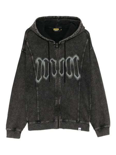  Mini Cream Graphic-print Hoodie - Black 