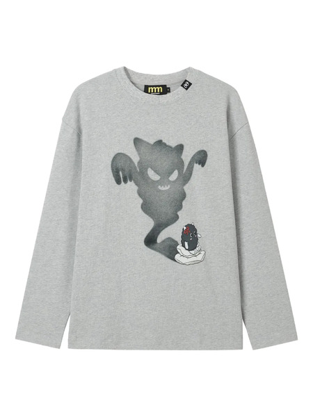  Mini Cream Graphic-print T-shirt - Grey 