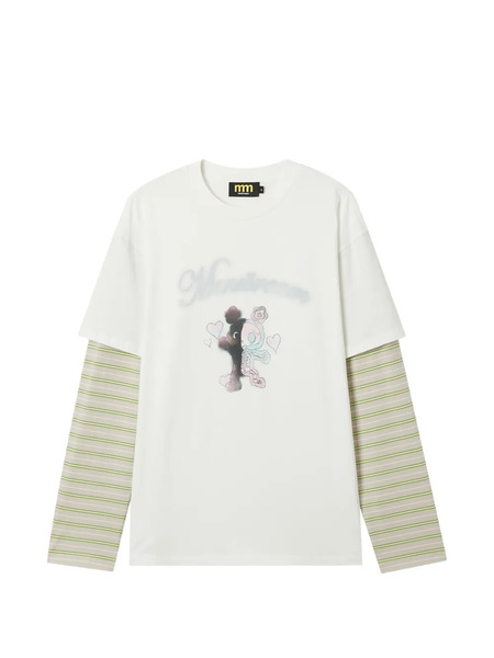  Mini Cream Layered T-shirt - White 