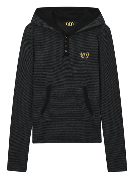  Mini Cream Logo-detail Hoodie - Grey 