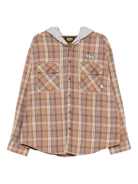  Mini Cream Logo-embroidered Hood Jacket - Brown 