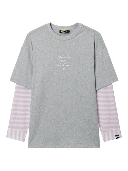  Mini Cream Long-sleeve T-shirt - Grey 