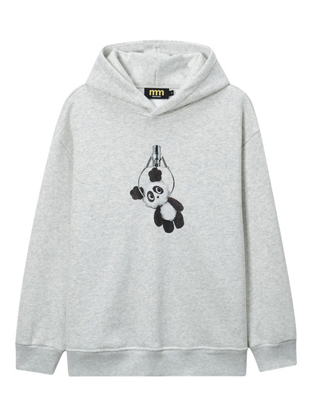  Mini Cream Panda Hooded Sweater - Grey 